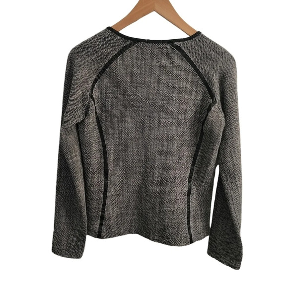 SCOTCH + SODA MAISON SCOTCH Black White Zip Up Cotton Tweed Jacket Size S - Picture 3 of 10